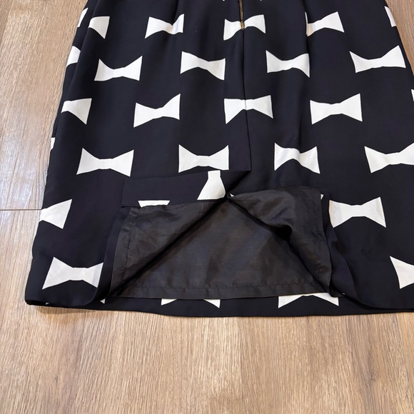 Kate Spade Women’s Cora Bow AOP Midi Shift Dress Viscose Black White Size 12 - Picture 8 of 12